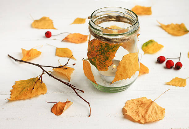 Craft With Me: Mason Jar Leaf Lanterns