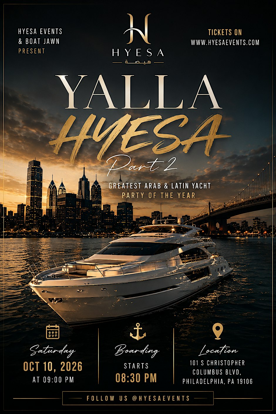YALLA HYESA Arab & Latin Boat Party Part 2