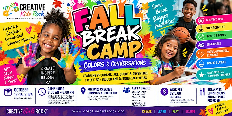 Creative Kids Rock® Fall Break Camp