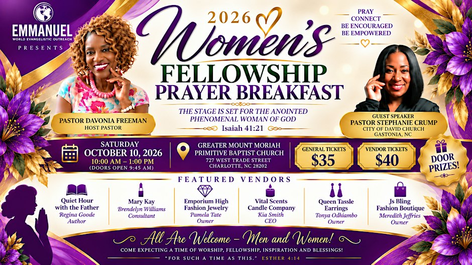 2026 Emmanuel’s Women’s Fellowship Weekend Prayer Breakfast