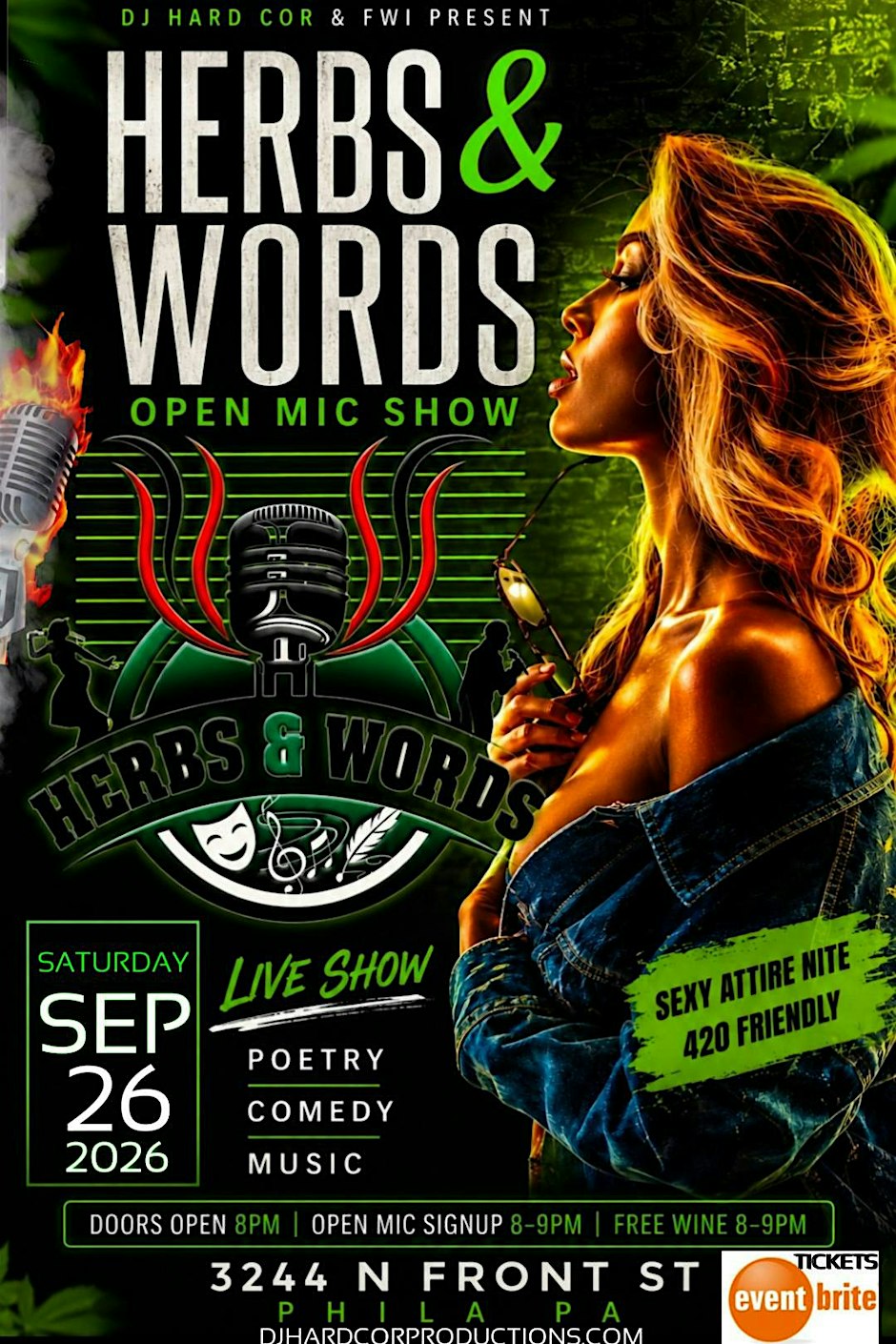 HERBS & WORDS OPEN MIC SHOW OCTOBER
