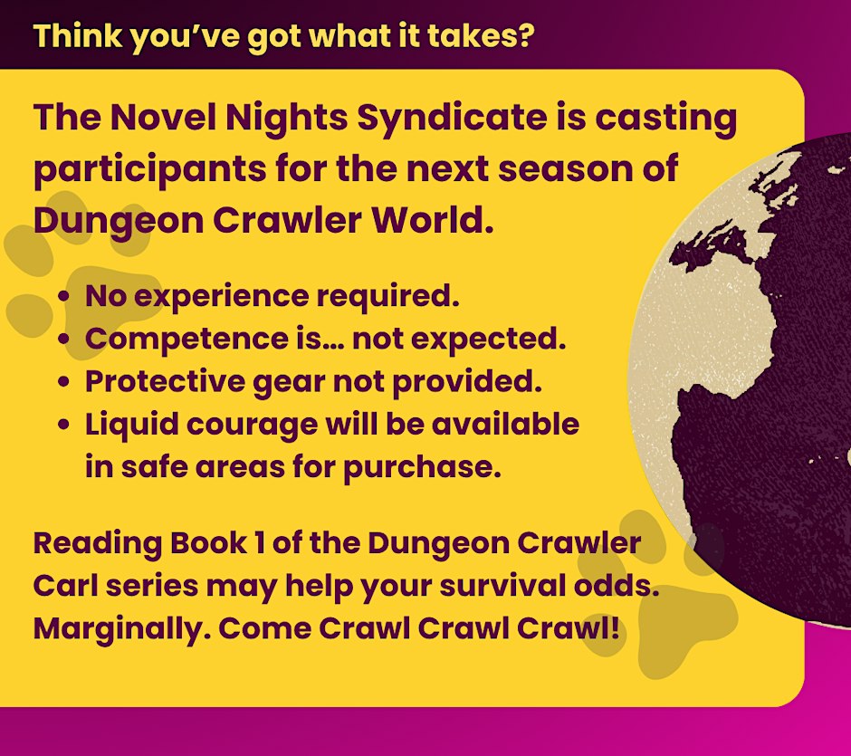 A Novel Night: Dungeon Crawler Carl (10-09-26, Friday Night)